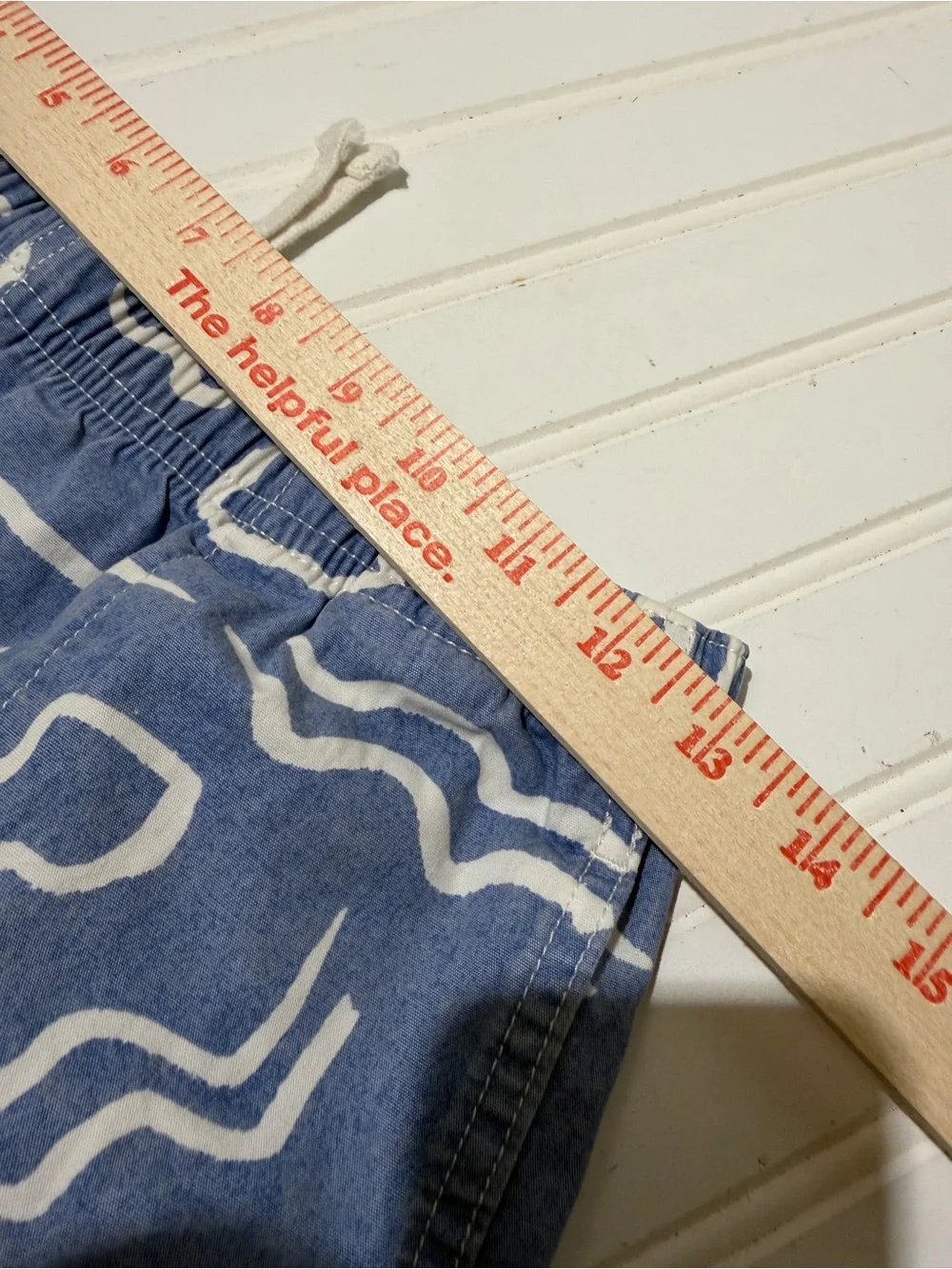 Patagonia Kids Funhoggers Shorts Size XL Channel Islands Vessel Blue Print
